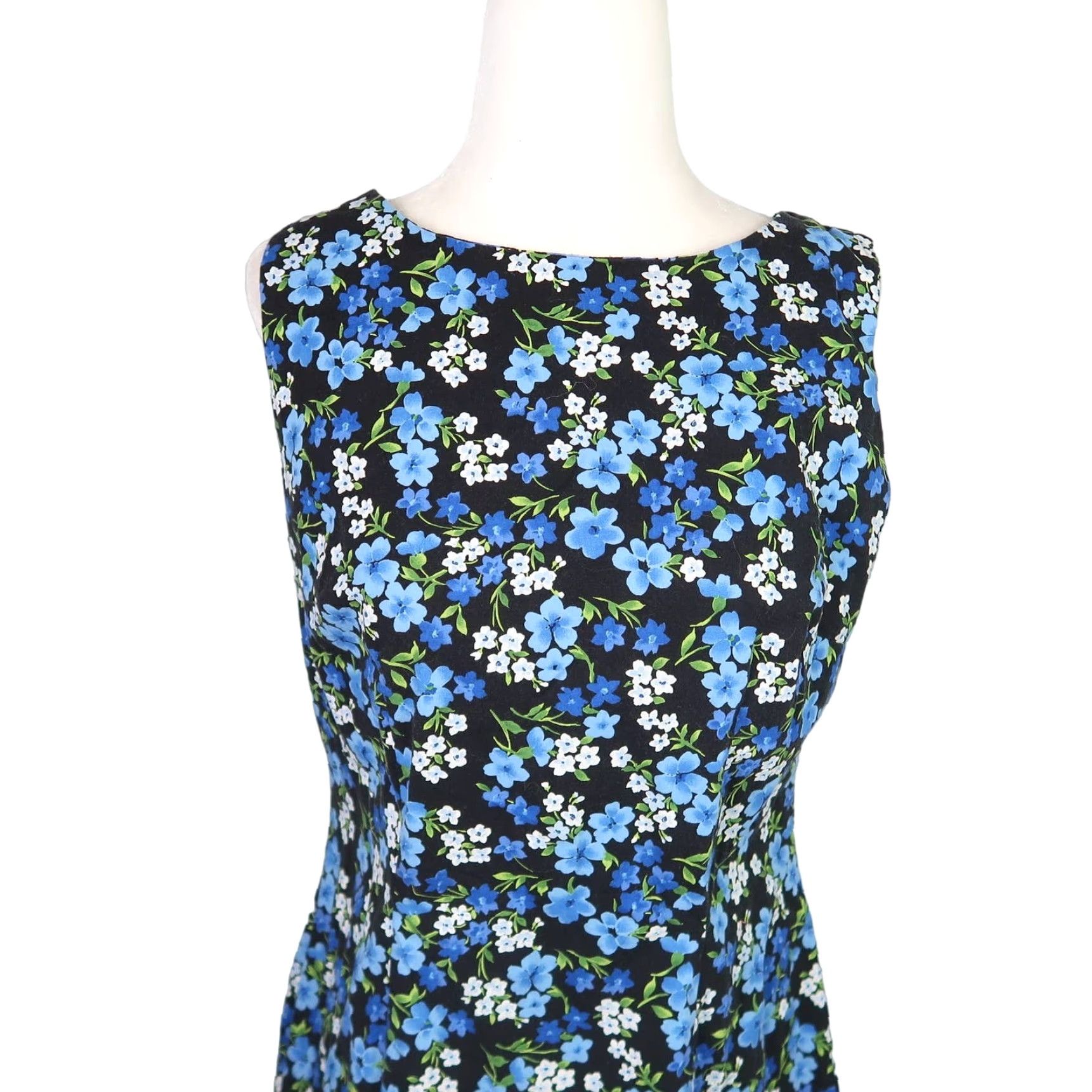 Vintage **Vintage 90s CDC Black and Blue Floral Print Mini Dress Size 10** User: Vintage 90s CDC Black and Blue Floral Print Mini Dress Size 10 Size L / US 10 / IT 46 - 2 Thumbnail