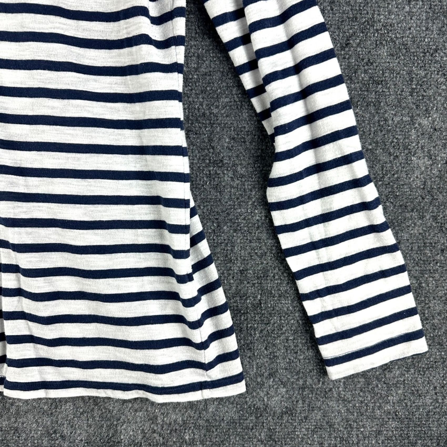 Splendid Splendid Blue Striped Cotton Knit Long Sleeve Tee Pullover Buttons Womens M Size M / US 6-8 / IT 42-44 - 3 Thumbnail
