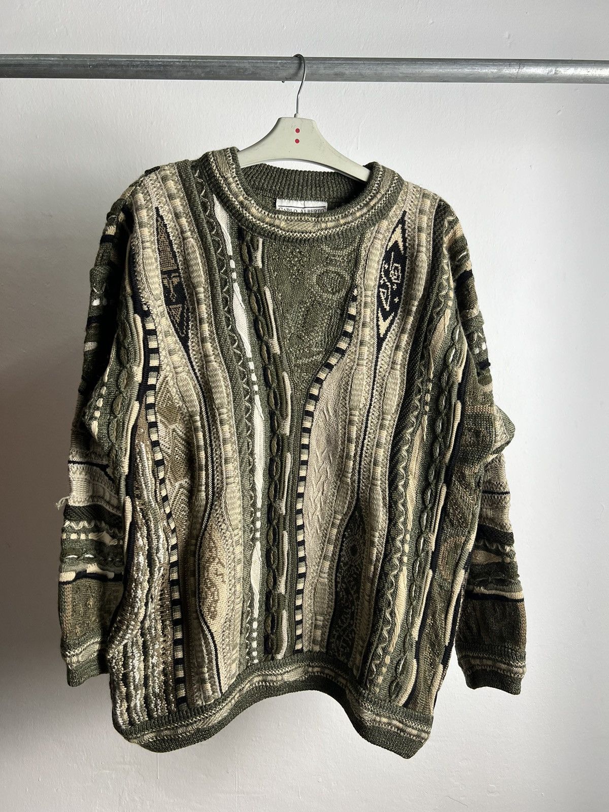 Vintage Vintage Carlo Alberto Colour Cable Knitwear Sweater Size US S / EU 44-46 / 1 - 1 Thumbnail