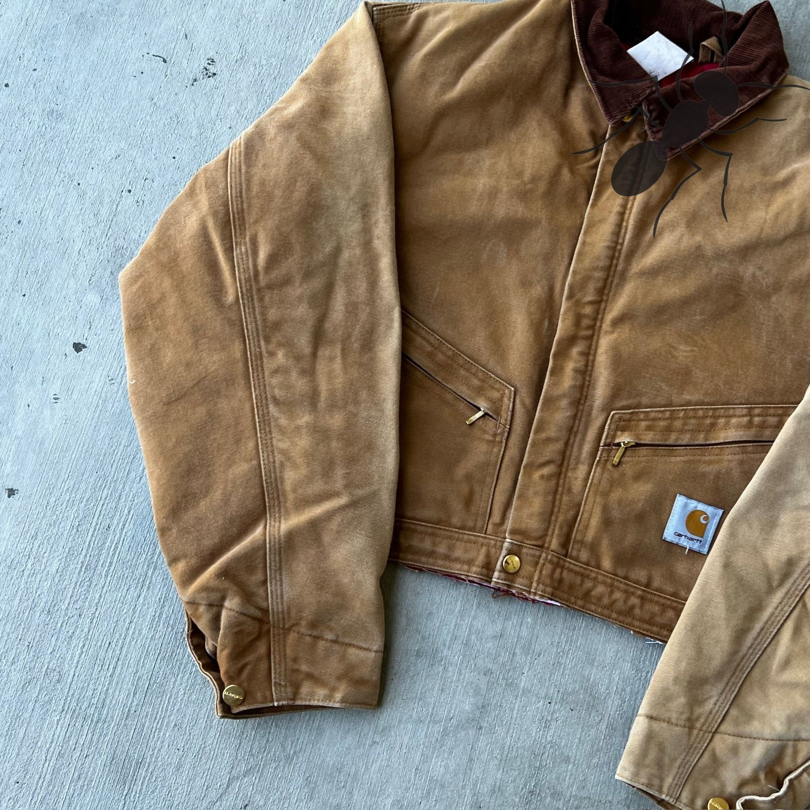 Carhartt × Vintage Carhartt cropped detroit style faded brown work wear jacket Size US L / EU 52-54 / 3 - 3 Thumbnail
