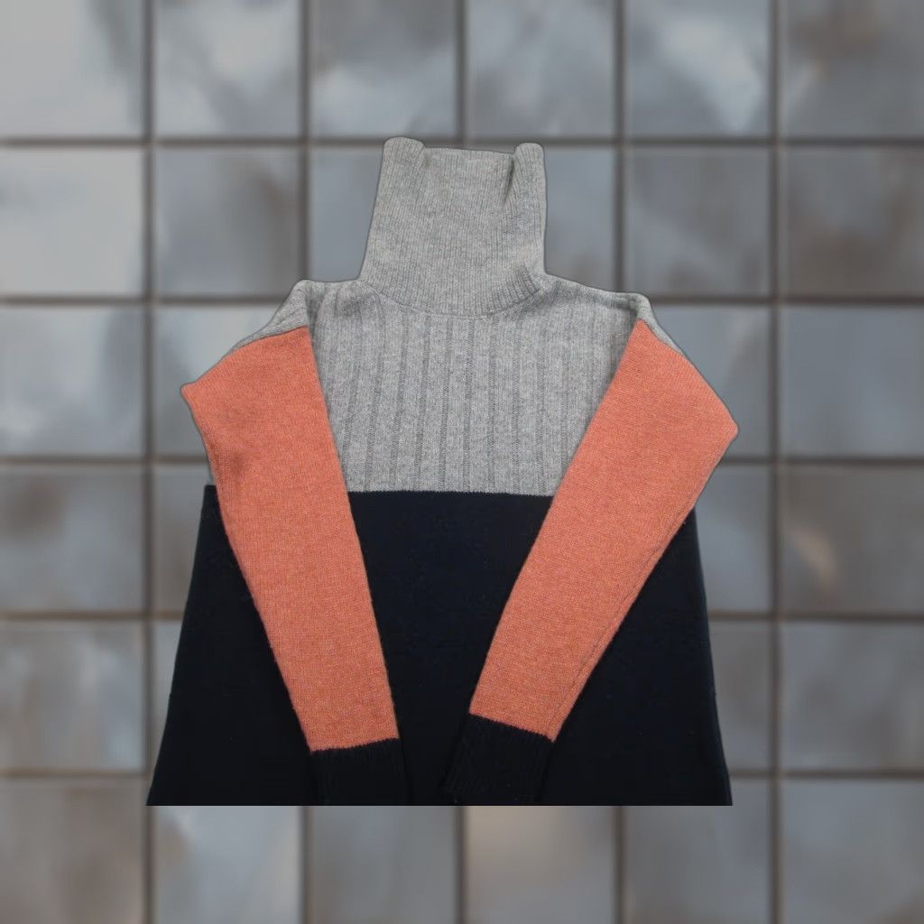 Madewell Madewell Sweater Dress Womens 2XS Multicolor Colorblock Wool Knit Turtleneck Size XXS / US 00 / IT 34 - 1 Thumbnail