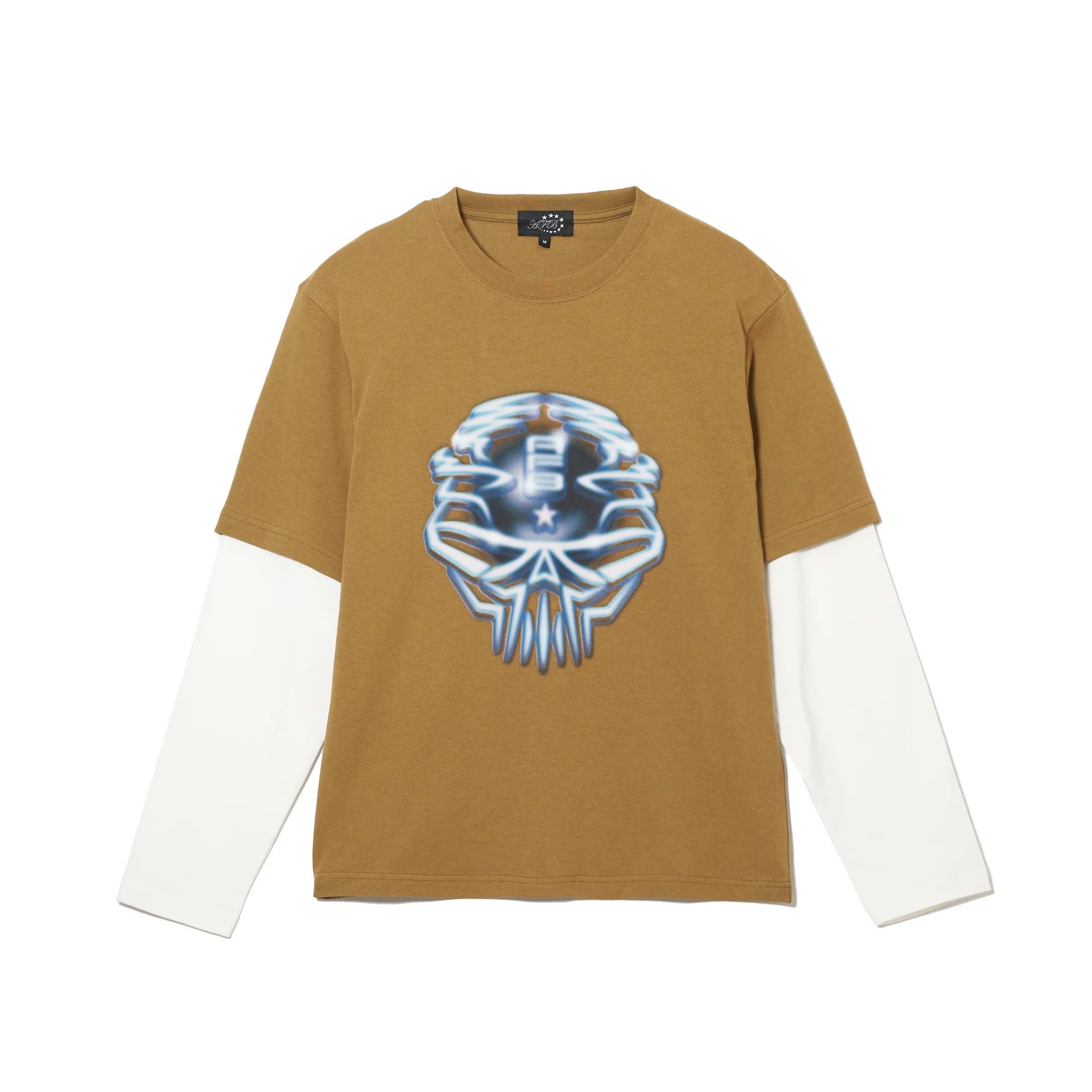 image of Afb Skull Layerd Tee in Khaki, Men's (Size XL)
