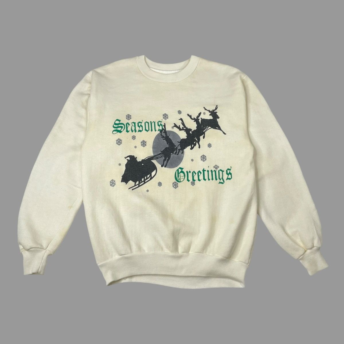 Vintage Vintage 1980s faded seasons greetings sweatshirt Size US M / EU 48-50 / 2 - 1 Thumbnail