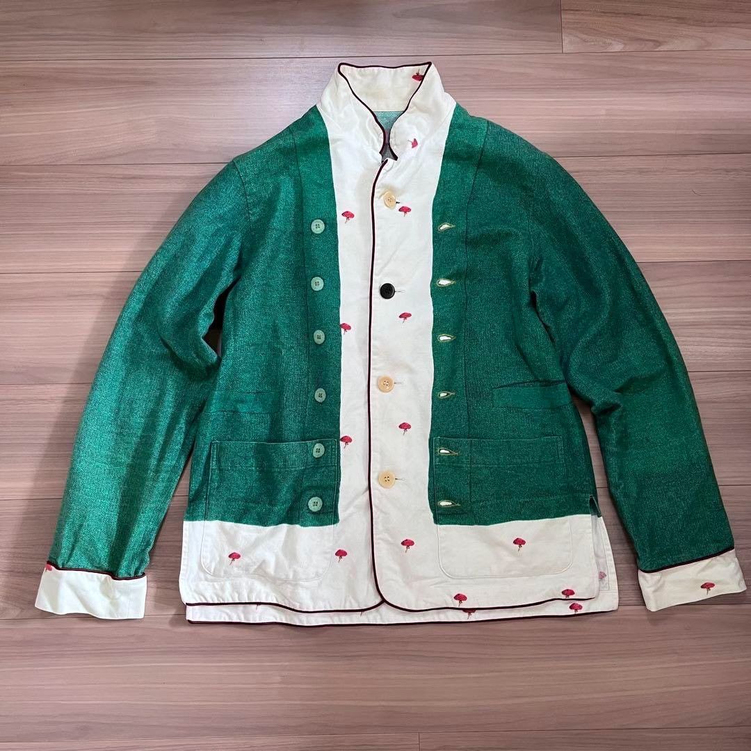 image of Undercover 12Aw Shirts in Green/White, Men's (Size Medium)