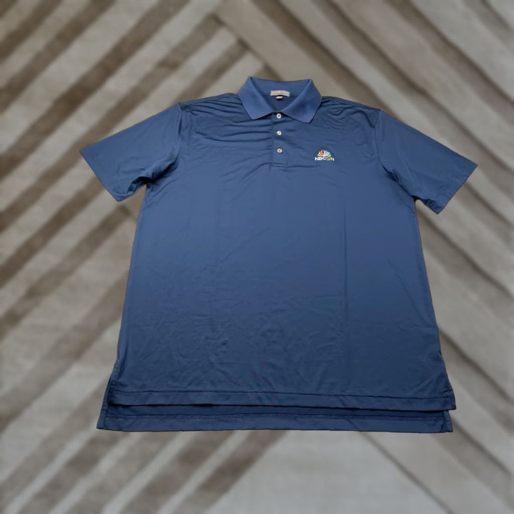 Peter Millar Peter Miller Polo Shirt NBCSN Logo Golf Summer Comfort Blue Mens Large Size US L / EU 52-54 / 3 - 1 Thumbnail