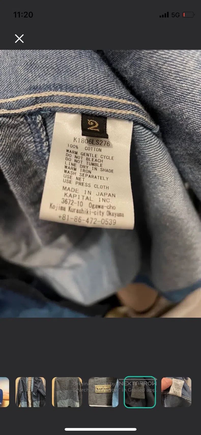 Kapital Kapital Taoist robe 8oz Denim 4TONE KAKASHI Shirt Indigo K Size US M / EU 48-50 / 2 - 4 Thumbnail