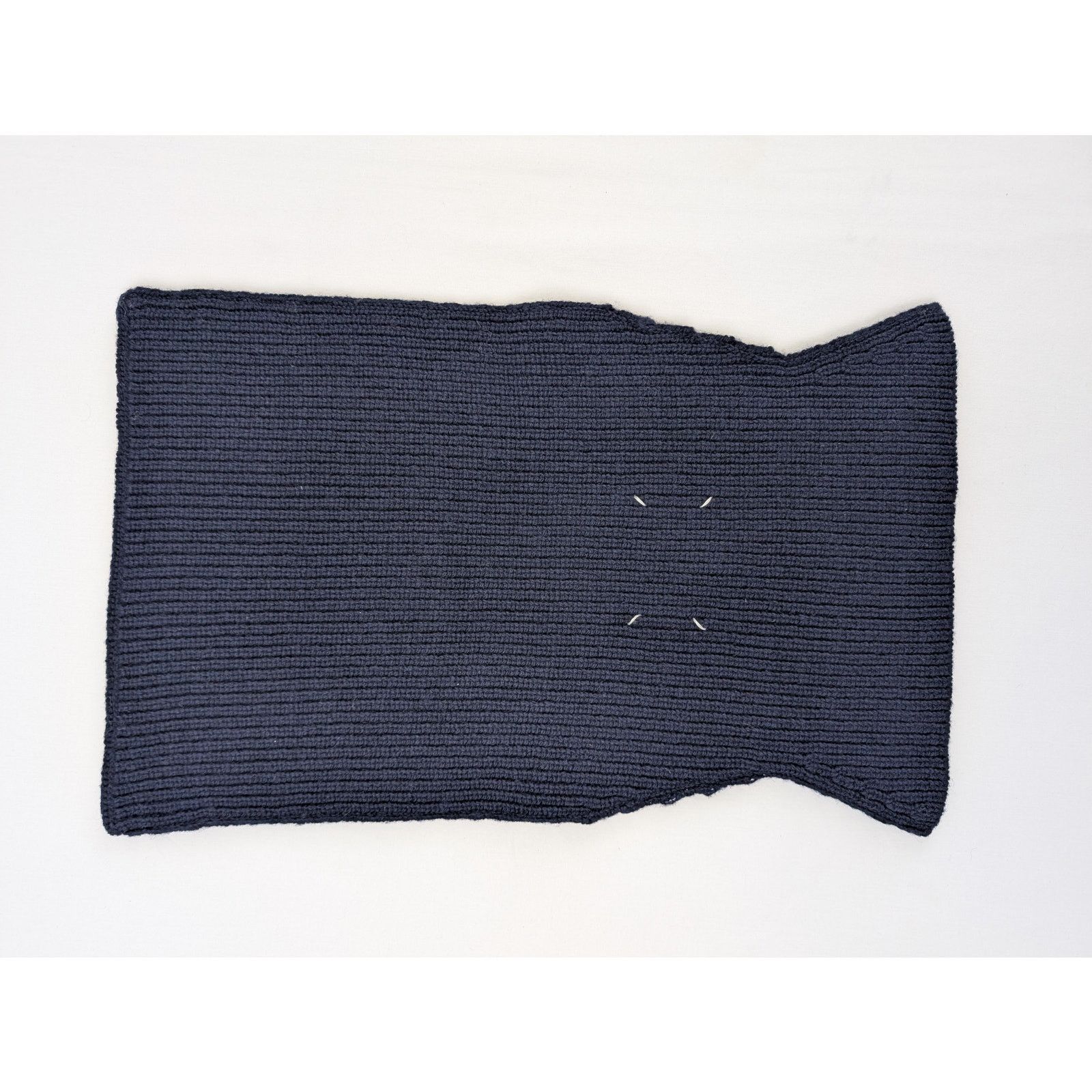 Maison Margiela o1rshd1 Size: M / Ribbed Balaclava Scarf in Navy Blue Size ONE SIZE - 4 Thumbnail