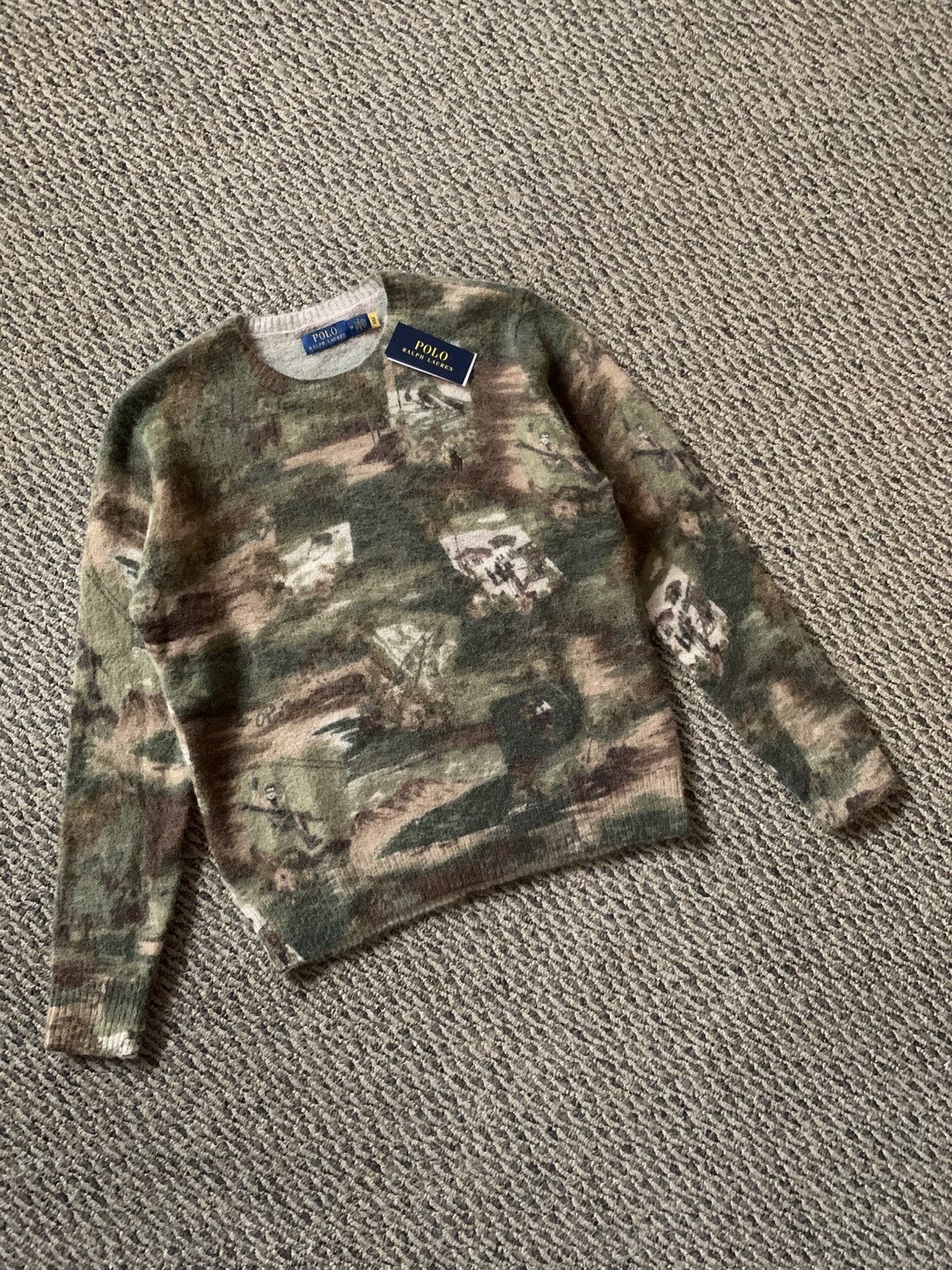 Polo Ralph Lauren NWT Polo Ralph Lauren Sea-To-Ski Camo Alpaca Wool Sweater Size US M / EU 48-50 / 2 - 1 Thumbnail