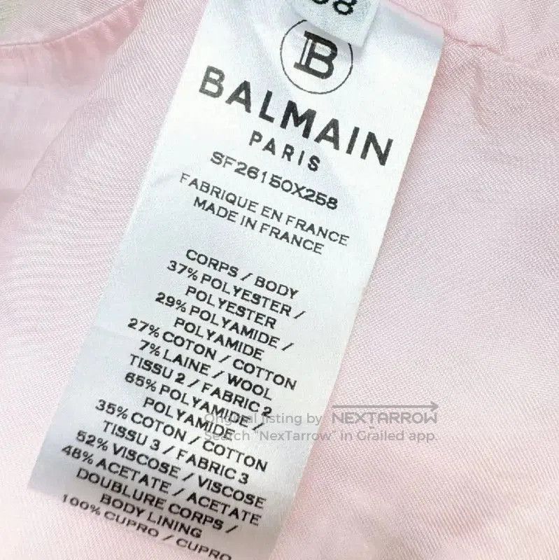 Balmain Balmain Pink Wool Blend Dress for Women . Size S / US 4 / IT 40 - 5 Thumbnail