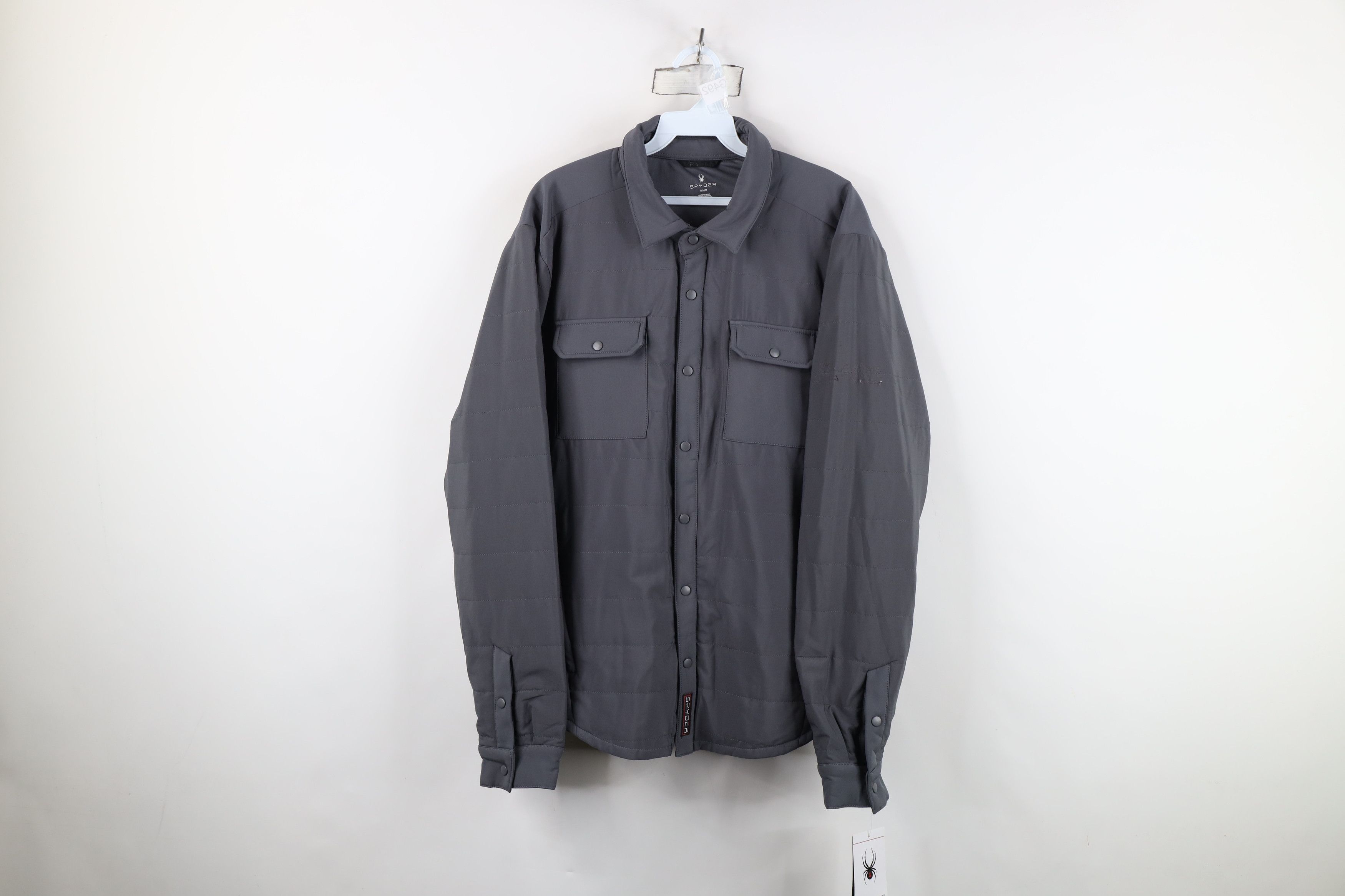 Spyder New w Defects Spyder Transit Full Button Shirt Jacket Gray Size US M / EU 48-50 / 2 - 1 Thumbnail