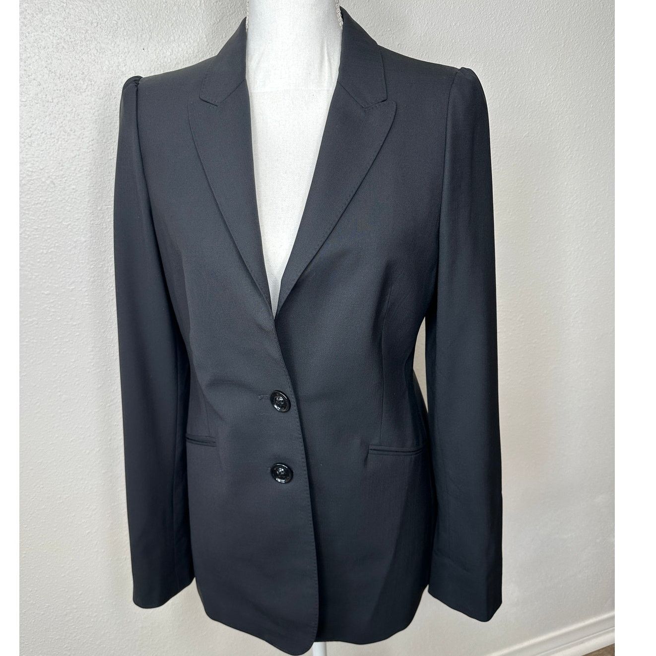 Burberry Burberry London Black 2-Button Wool Blazer Plaid Lined 8 Size M / US 6-8 / IT 42-44 - 3 Thumbnail