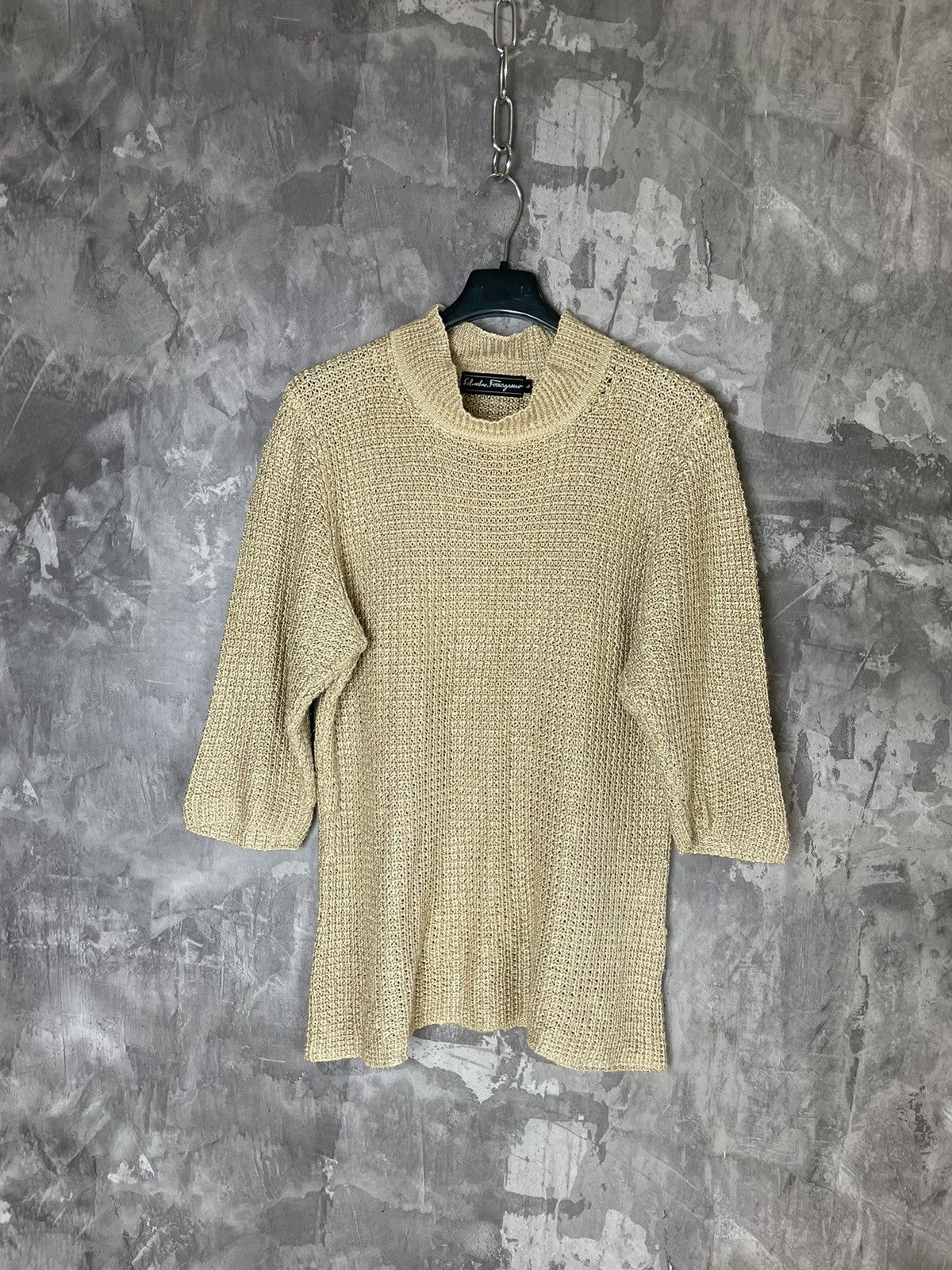 Salvatore Ferragamo Salvatore Ferrogamo Heavy Knit Vintage Archive Sweater Size L / US 10 / IT 46 - 1 Thumbnail
