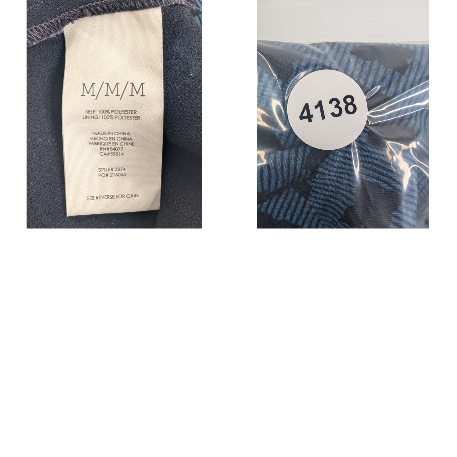 Vintage CAbi Blouse Shirt Cap Sleeve Round Neck Women M Blue Pacific Foulard Peplum Lightweight Geometric Pattern Size M / US 6-8 / IT 42-44 - 8 Thumbnail