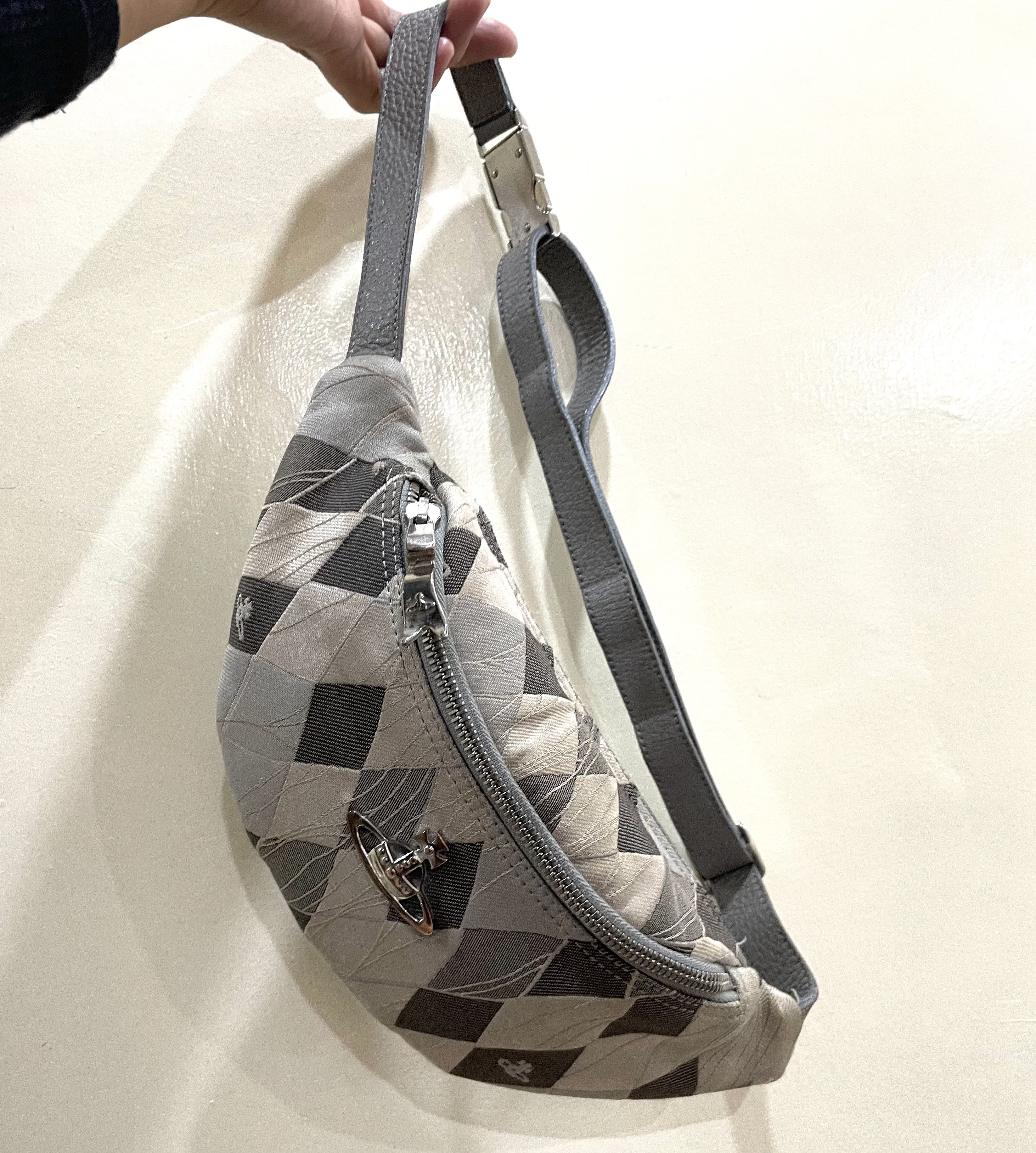 Vivienne Westwood Tartan Argyle Pattern Orb Belt Bag - Gray Size ONE SIZE - 3 Thumbnail