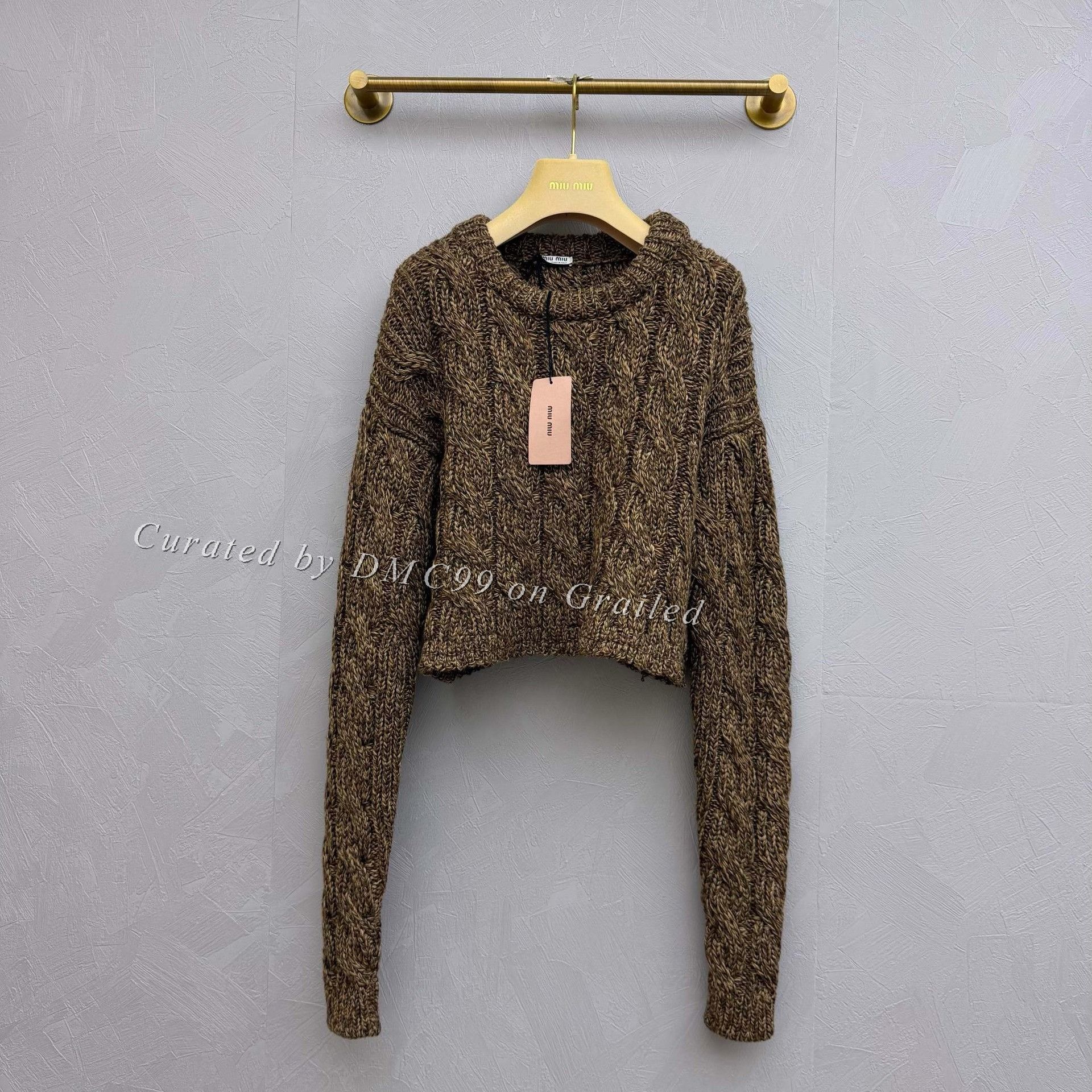 Miu Miu Miumiu Wool Cable Knit Sweater Size S / US 4 / IT 40 - 1 Thumbnail