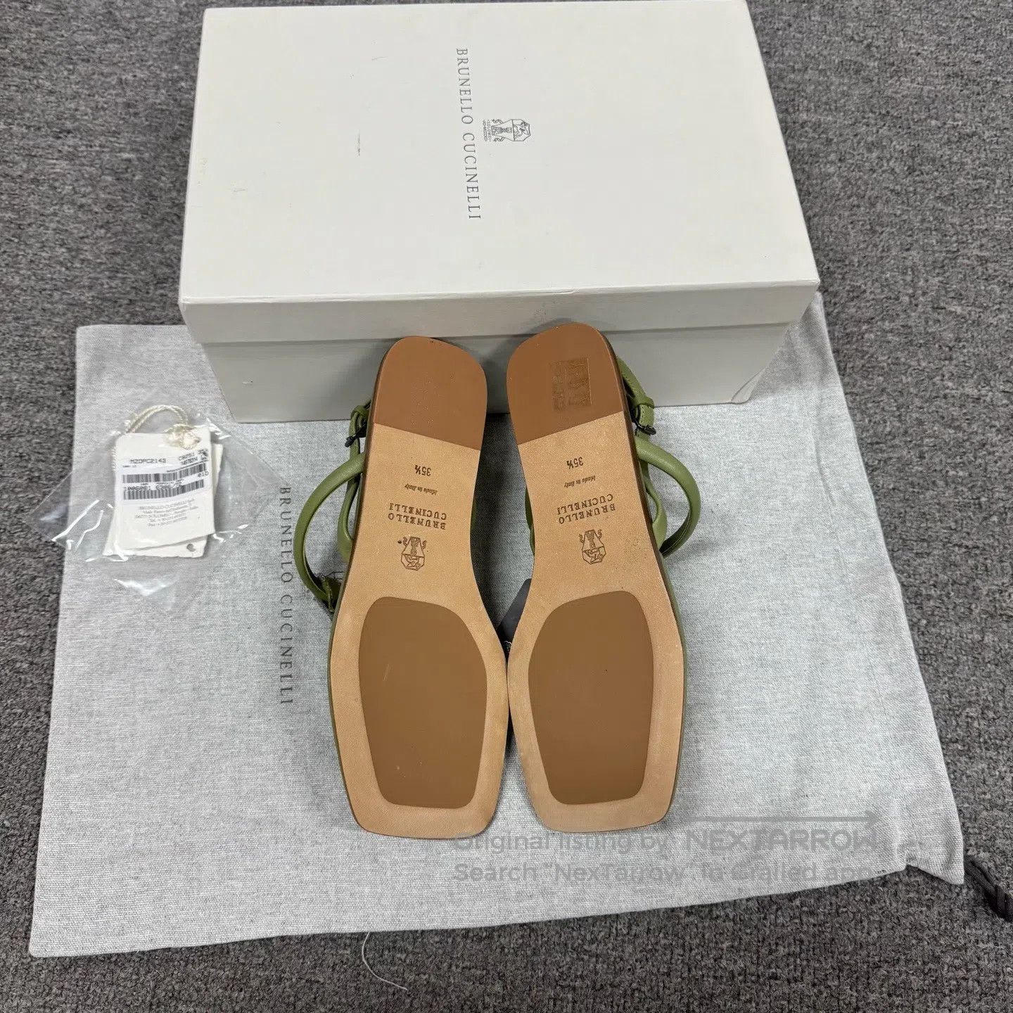 Brunello Cucinelli Brunello Cucinelli Square-toed, toe-clamping Monili water Size US 5 / IT 35 - 5 Thumbnail