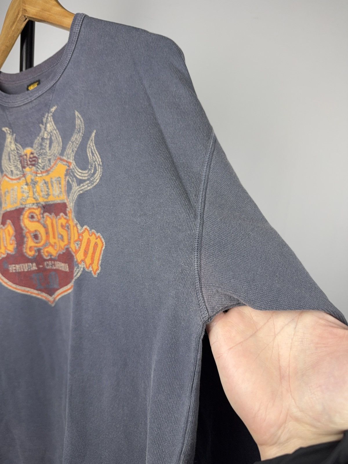 Vintage Vintage Biker Moto Blue System Custom Graphic Sweatshirt XL Size US XL / EU 56 / 4 - 11 Thumbnail