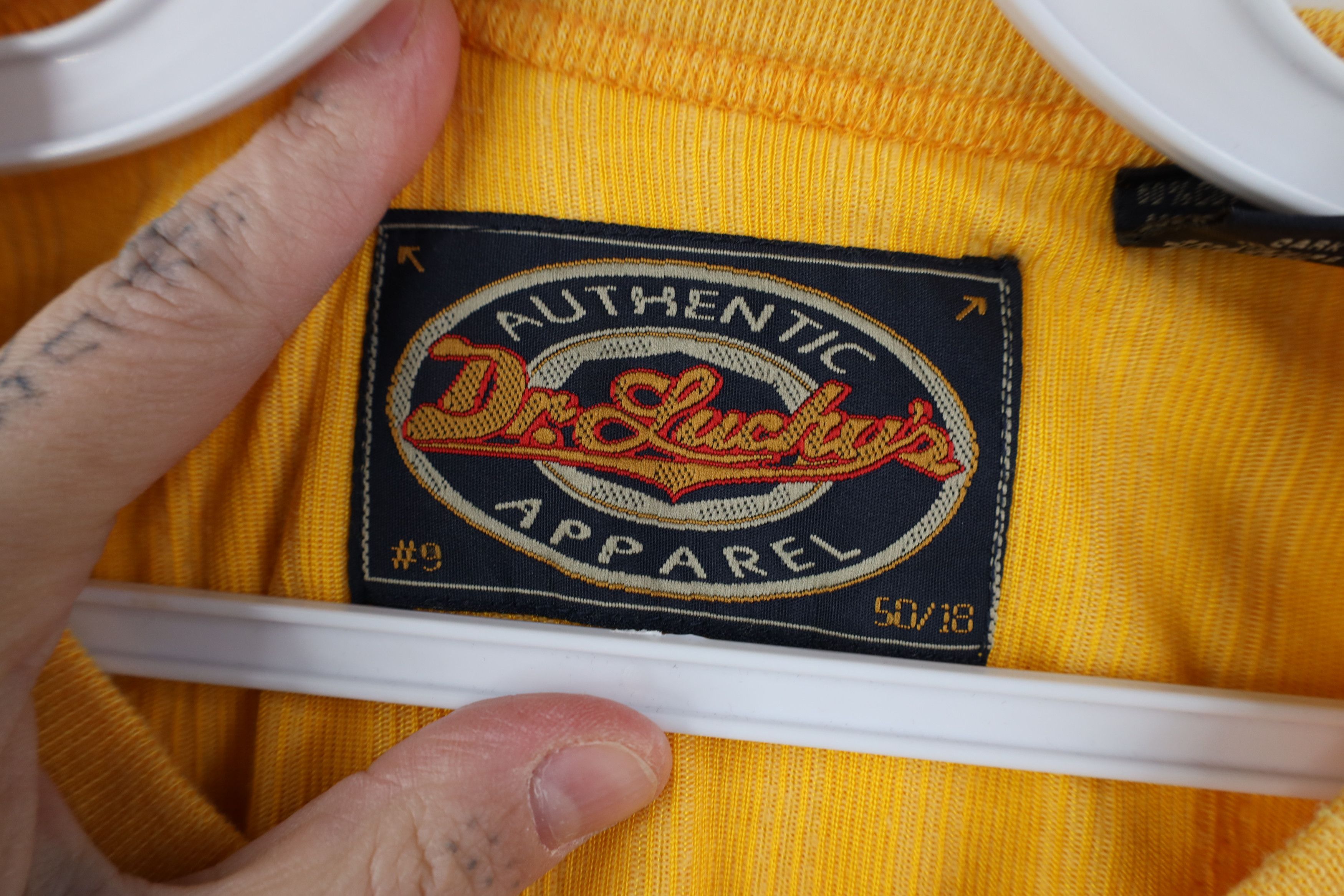 Vintage Vintage 90s Streetwear Ribbed Knit Ringer T-Shirt Yellow Size US XL / EU 56 / 4 - 5 Thumbnail