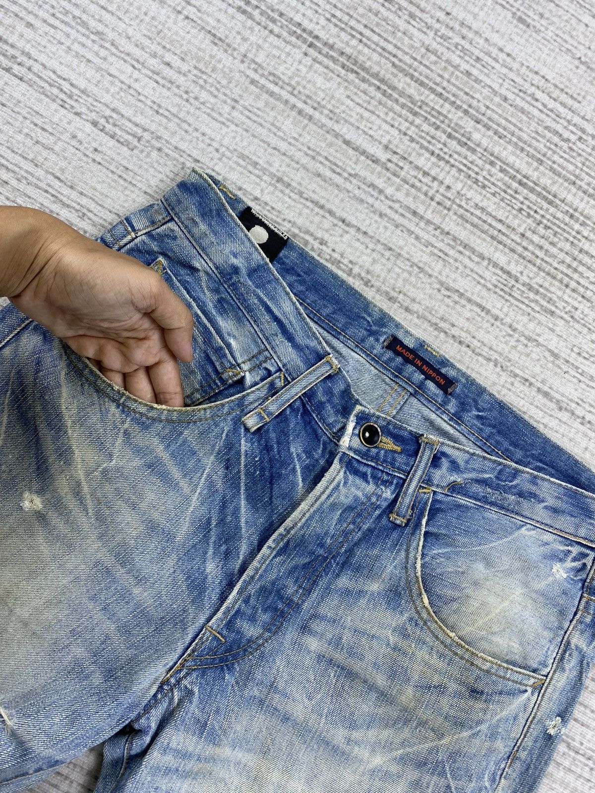 Hysteric Glamour Flare Vintage Blue Way Nippon Light Blue Washed Denim Pants Size US 30 / EU 46 - 6 Thumbnail