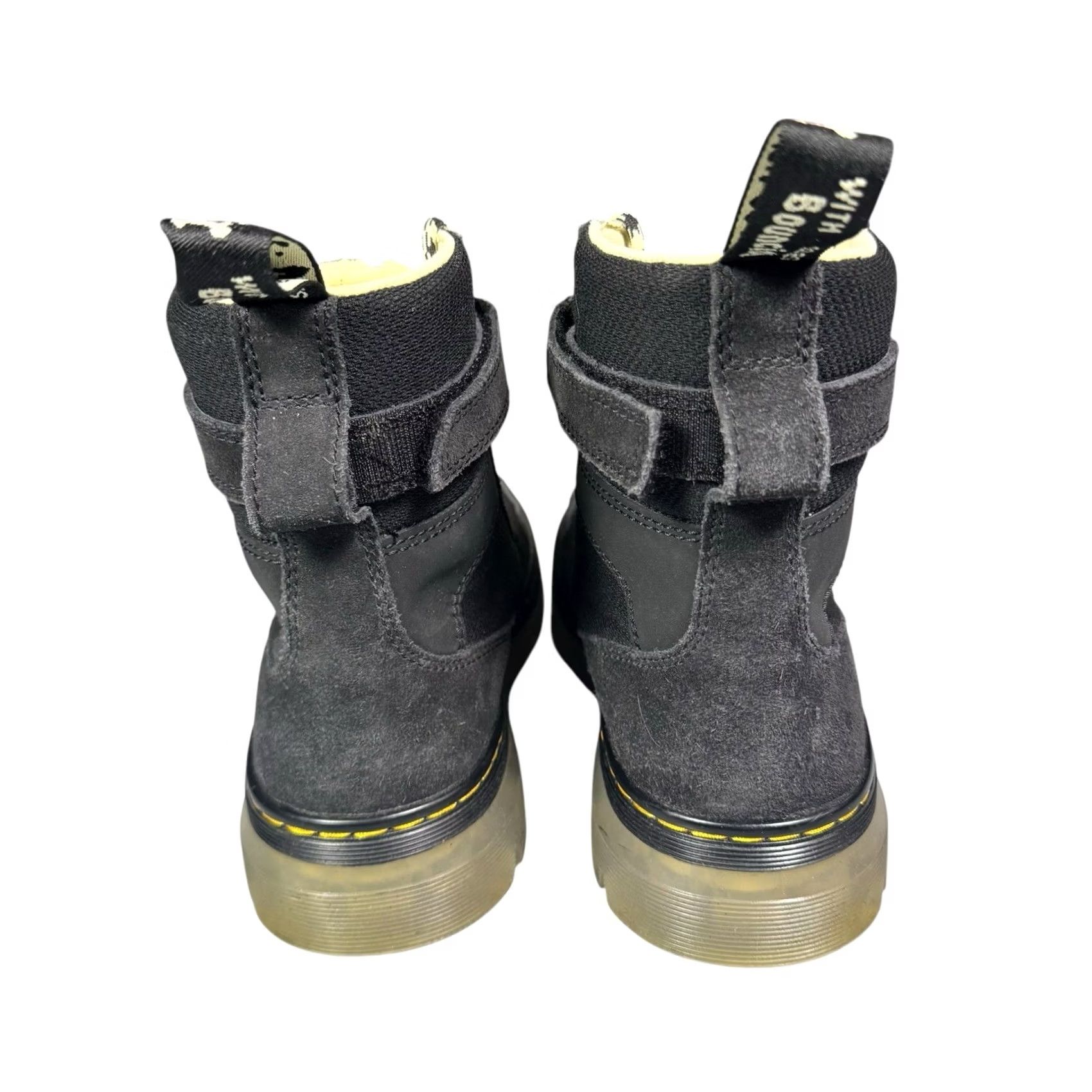 Dr. Martens Dr. Martens Combs Tech Combat Boots Black Canvas Suede Lace Up Unisex 8M/9L Size US 7 / EU 40 - 4 Thumbnail
