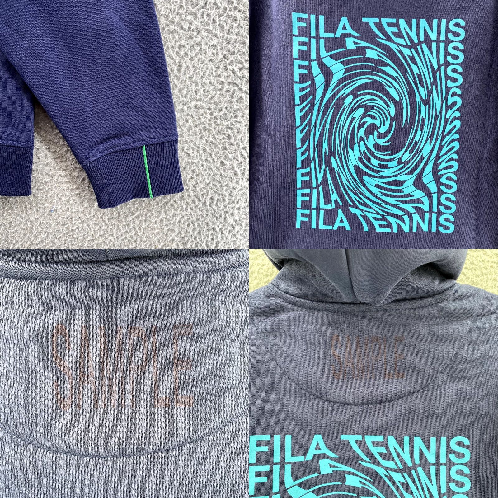 Fila Fila Men's Sweatshirt Hoodie Blue Medium Pullover Tenniscore SAMPLE Sweater NEW Size US M / EU 48-50 / 2 - 9 Thumbnail