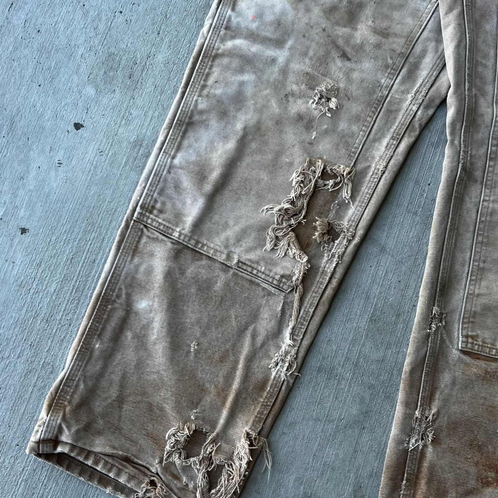 Carhartt × Vintage Carhartt faded brown double knee work wear carpenter pants Size US 33 - 4 Thumbnail
