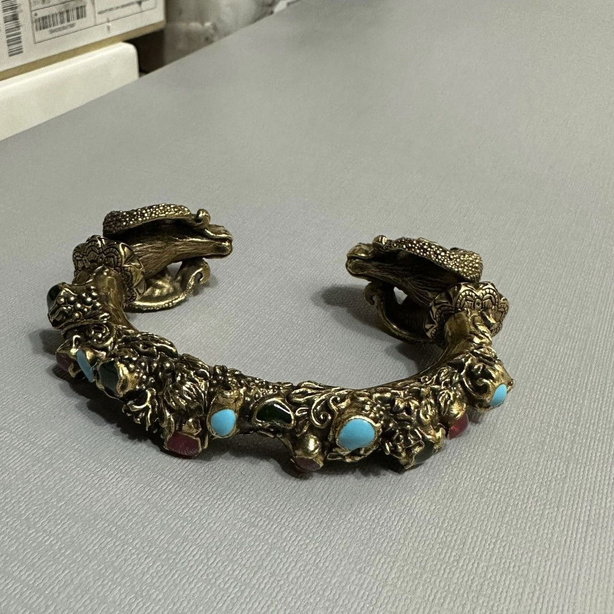 Gucci Gucci Bangle Metal Enamel Aries Bracelet Gold Multicolor Size ONE SIZE - 1 Thumbnail