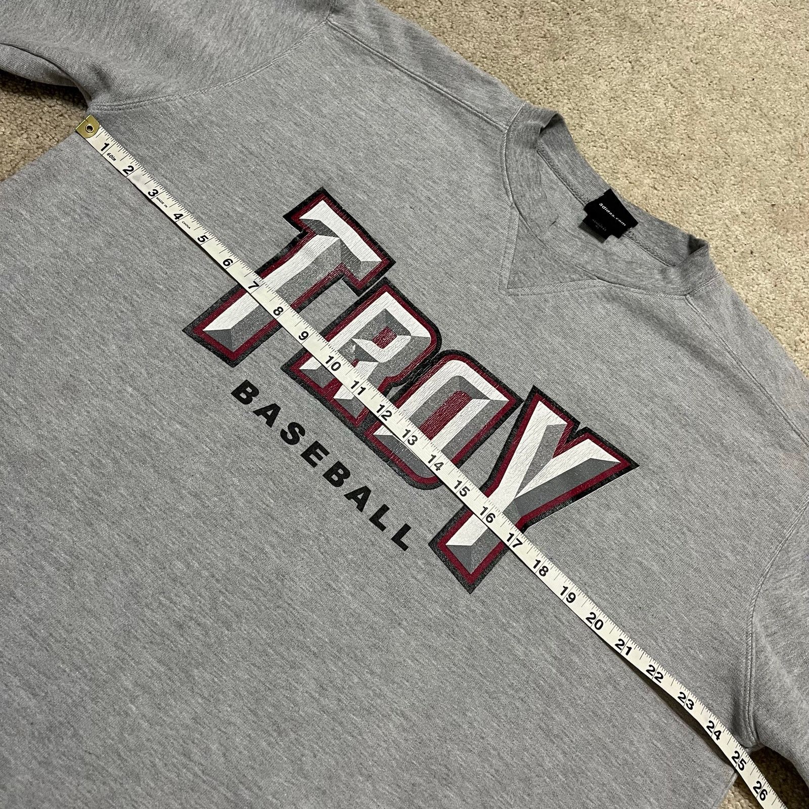 Adidas Adidas Troy University Baseball College Grey Crewneck XL Size US XL / EU 56 / 4 - 7 Thumbnail