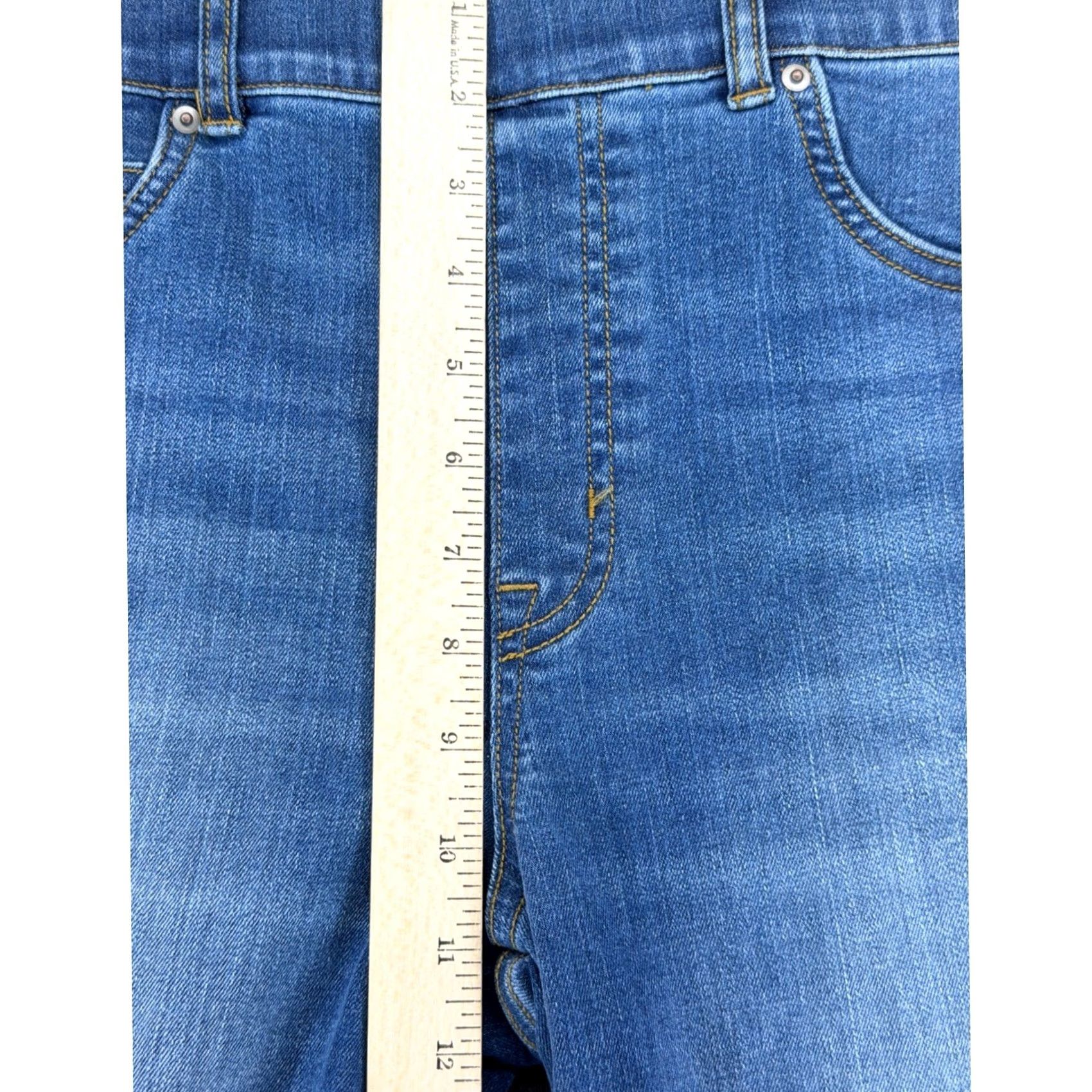 Spanx Spanx Womens Ankle Straight Leg Jeans Vintage Indigo Blue Pull On 20356R Size L Size 36" / US 14 / IT 50 - 5 Thumbnail