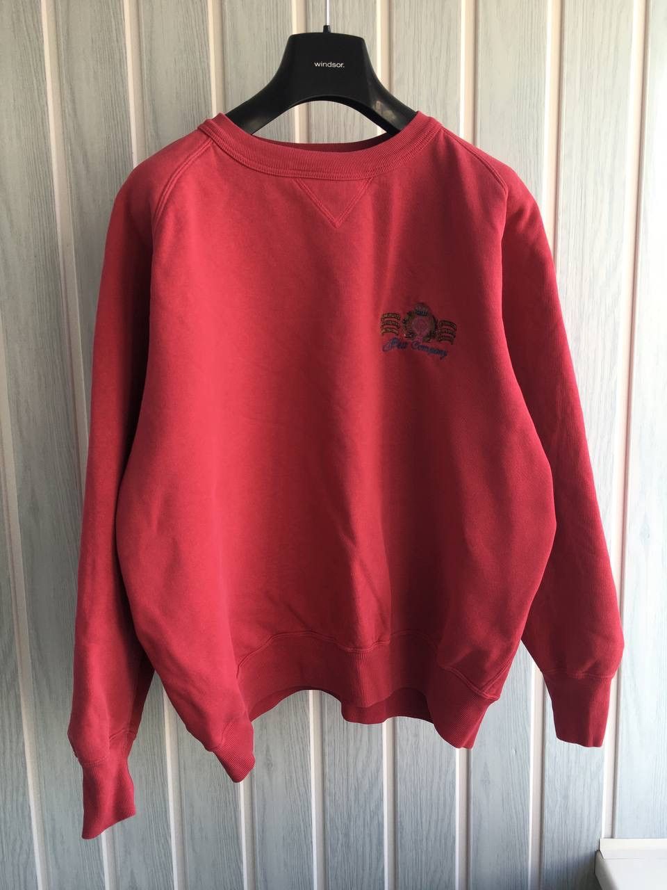 Vintage Best Company Red Basic Cotton Sweatshirt