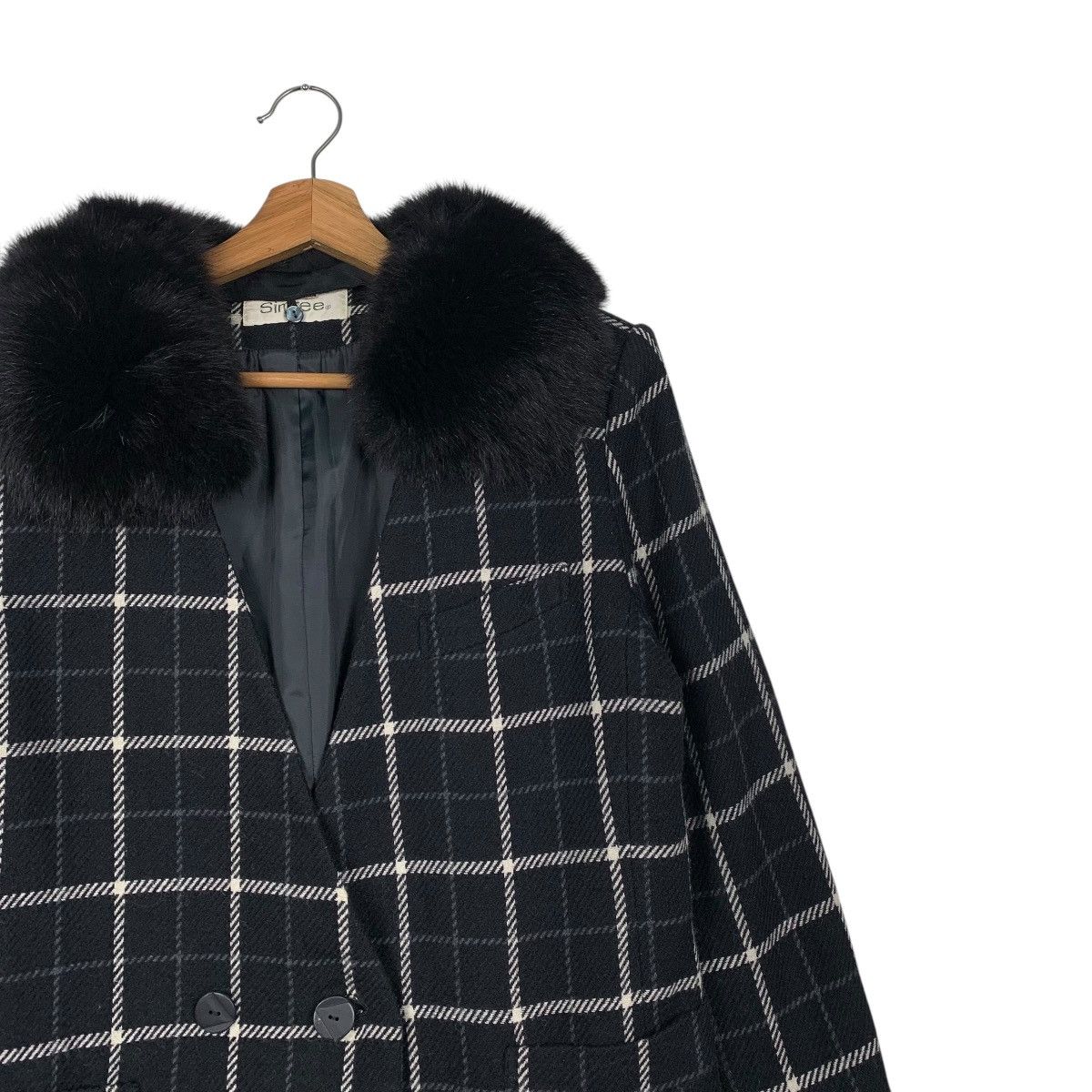 Japanese Brand Japanese Brand Simree Checkered Double Breasted Wool Jacket Size M / US 6-8 / IT 42-44 - 5 Thumbnail