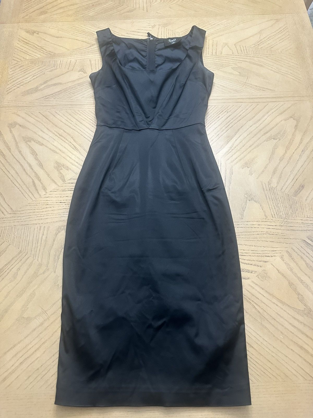 Dolce & Gabbana Dolce Gabbana Black Satin Mini Dress Size M / US 6-8 / IT 42-44 - 1 Thumbnail