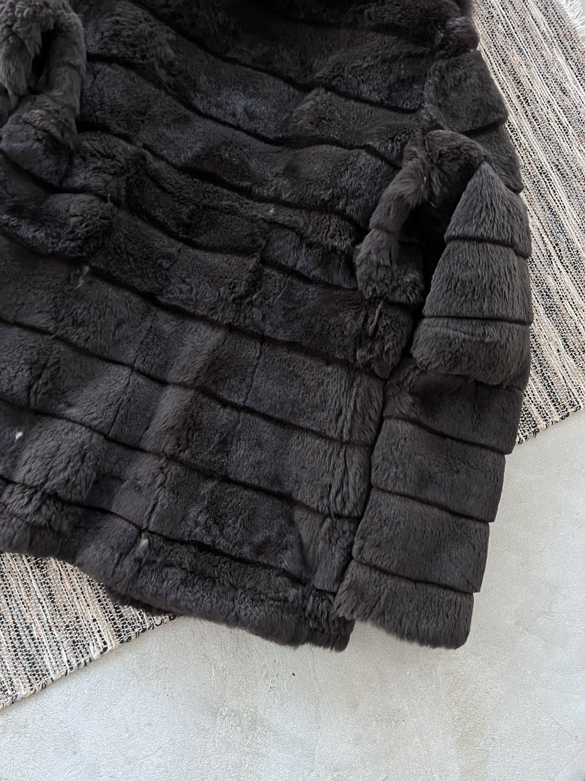 Japanese Brand Vintage Lynx Fur Coat Avantgarde Y2K Dark Grey Green Tint Size M / US 6-8 / IT 42-44 - 16 Thumbnail