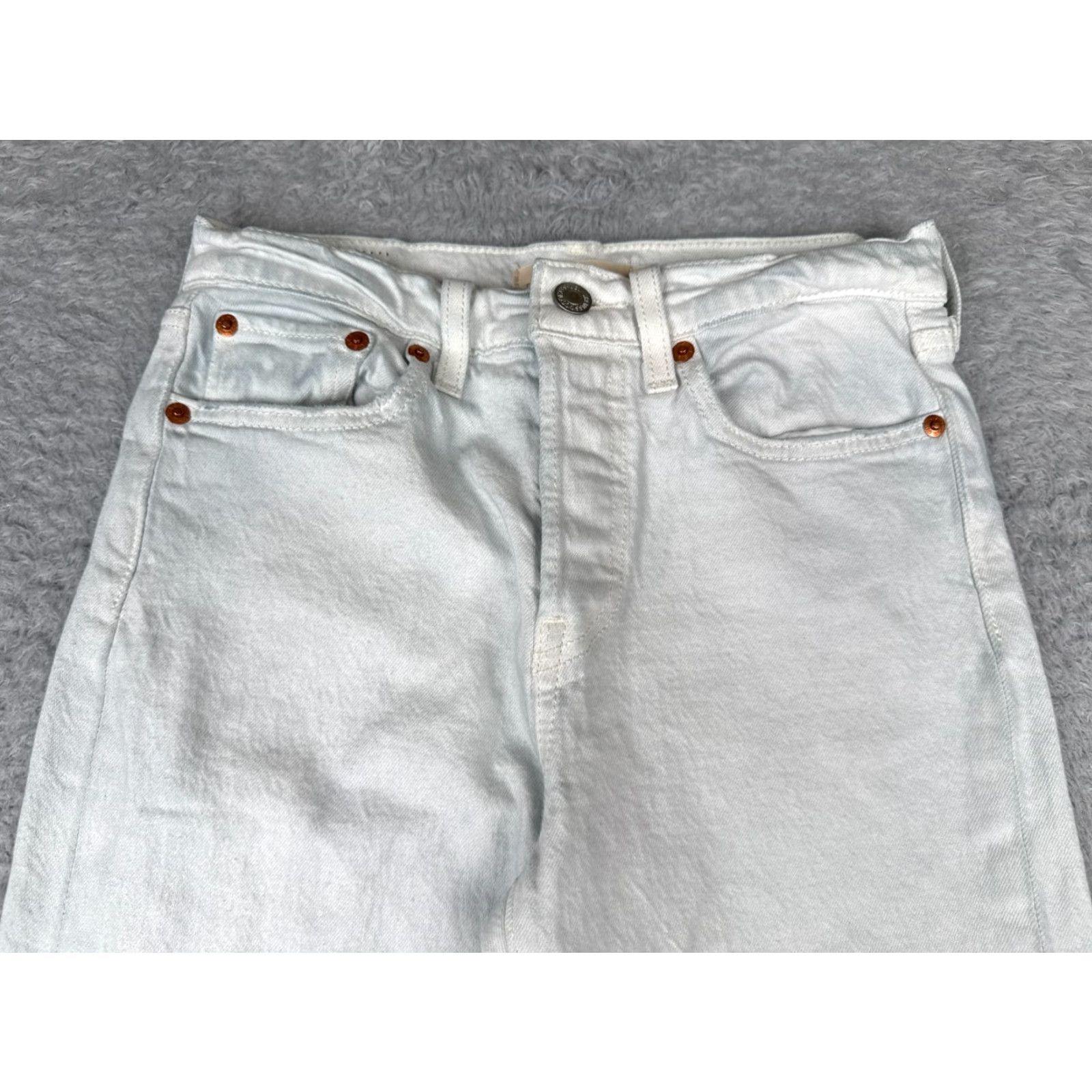 Levi's VINTAGE Levis Premium Jeans Womens 25 Blue Denim Big E Wedgie Straight High Rise 25x23 Jeans Size 42" / US 20 - 4 Thumbnail