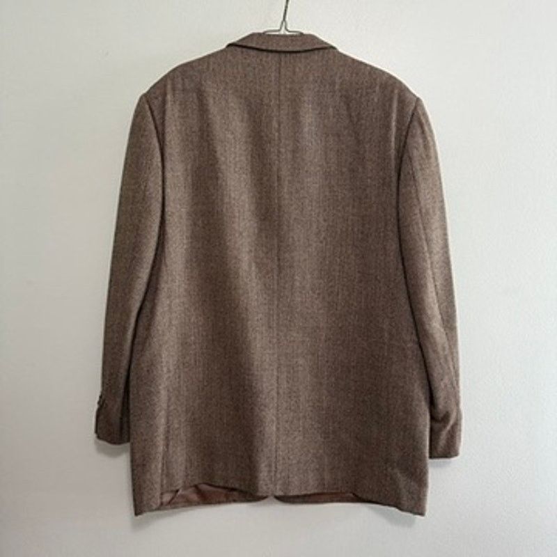 Ermenegildo Zegna Ermenegildo Zegna brown tweed cashmere three button blazer Size 46R - 3 Thumbnail