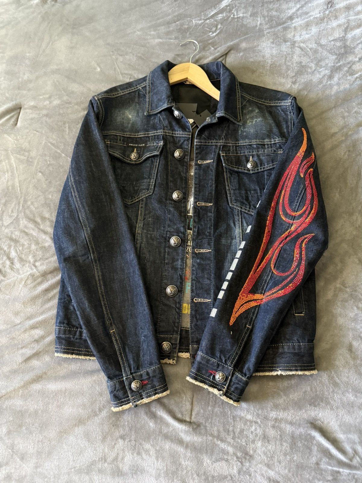 Philipp Plein Philipp Plein Denim Jacket Size US L / EU 52-54 / 3 - 1 Thumbnail