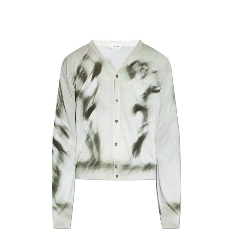 Versace VERSACE Multicolor Silk Cardigan New & Authentic (Men's size Size US XL / EU 56 / 4 - 1 Preview