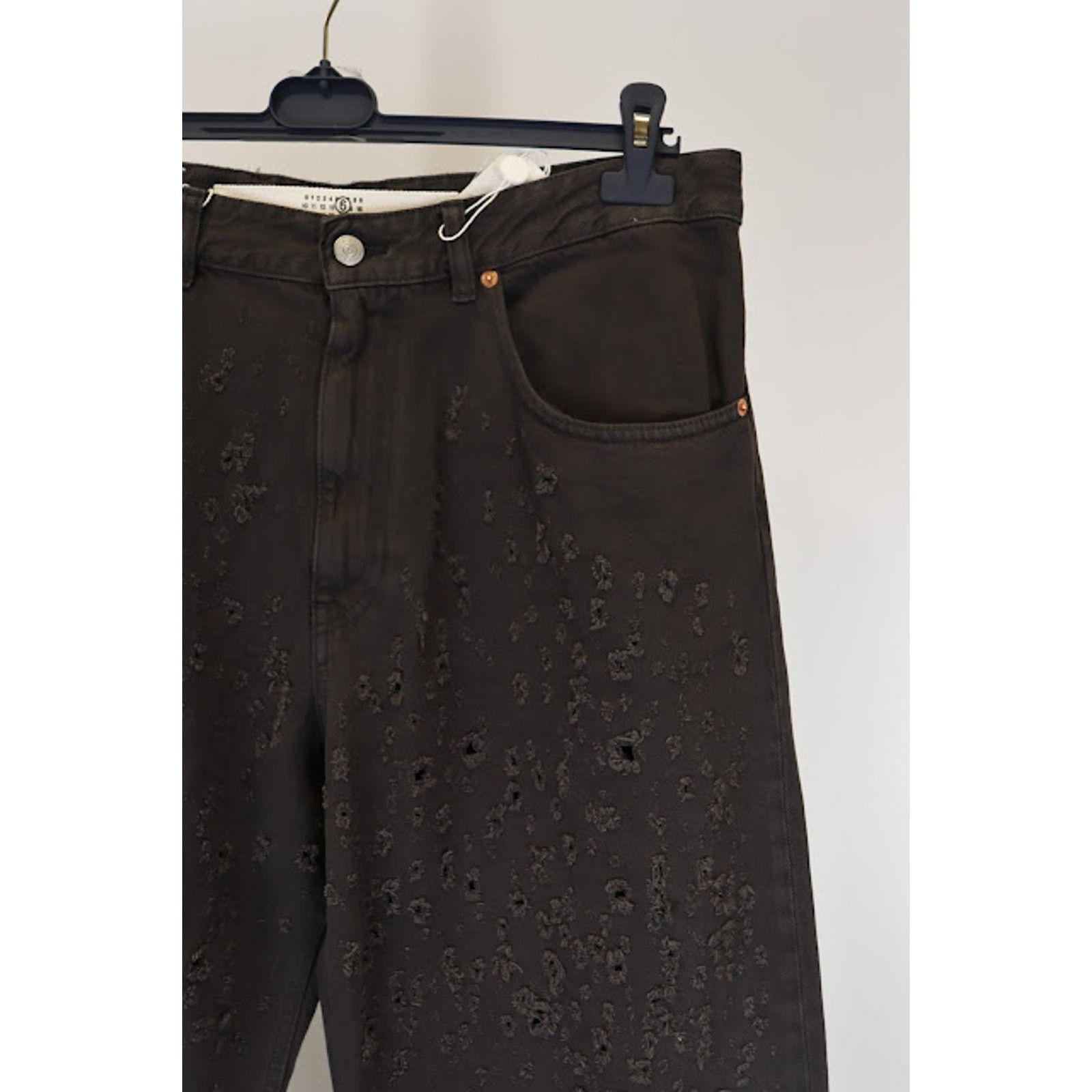 Maison Margiela o1rshd1 Distressed Jeans in Brown Size US 33 - 4 Thumbnail