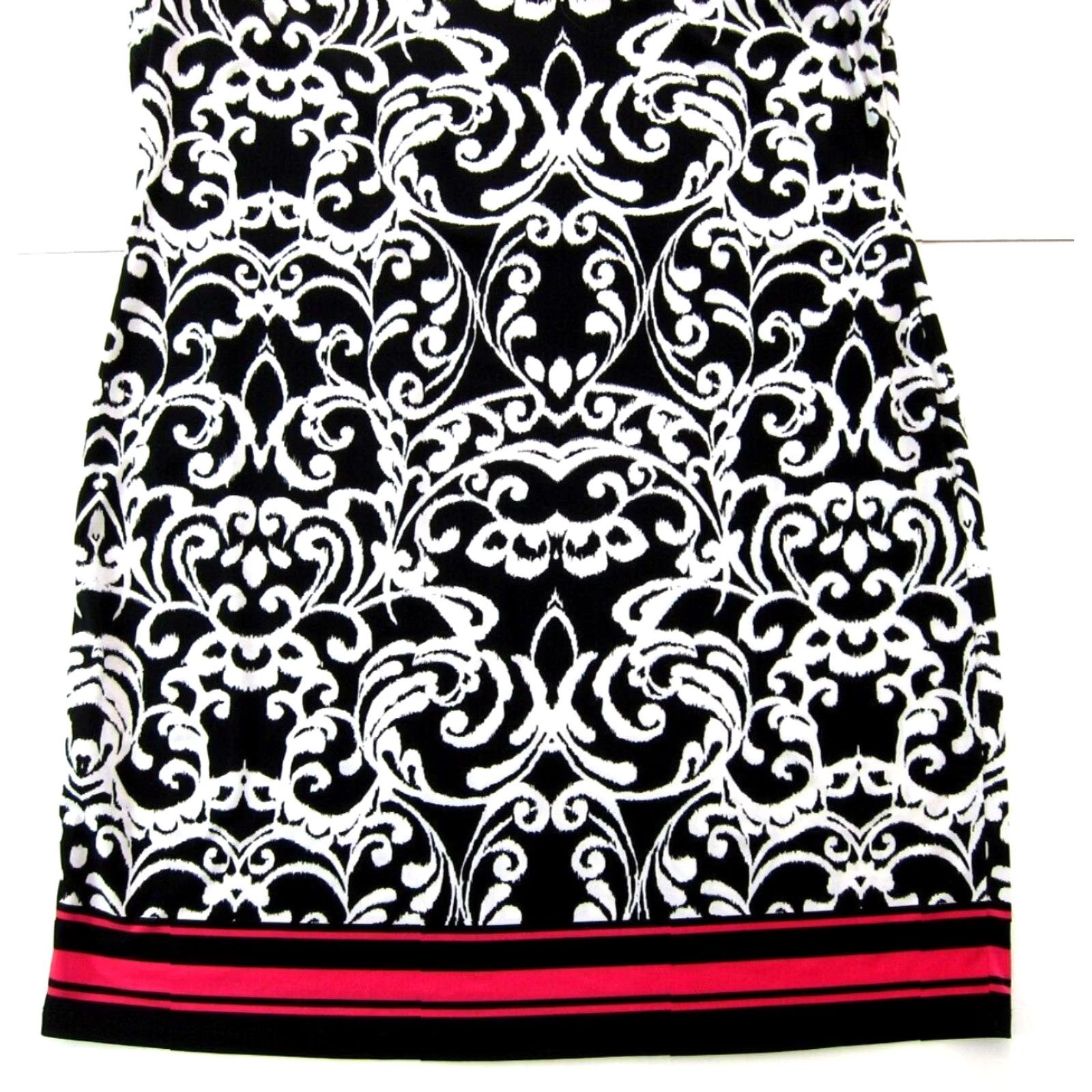 Vintage Jessica Howard Black White Pink Paisley Stretch Sleeveless Tunic Shift Dress XL Size XL / US 12-14 / IT 48-50 - 6 Thumbnail