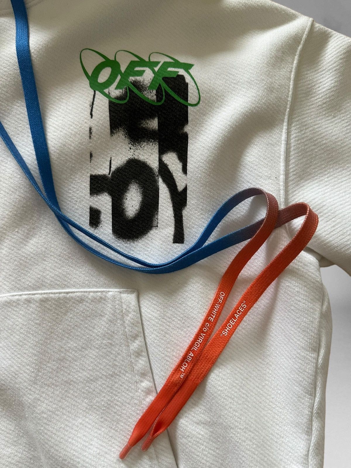 Off-White Off-White White/Green Hoodie (FW19) Size US S / EU 44-46 / 1 - 3 Thumbnail