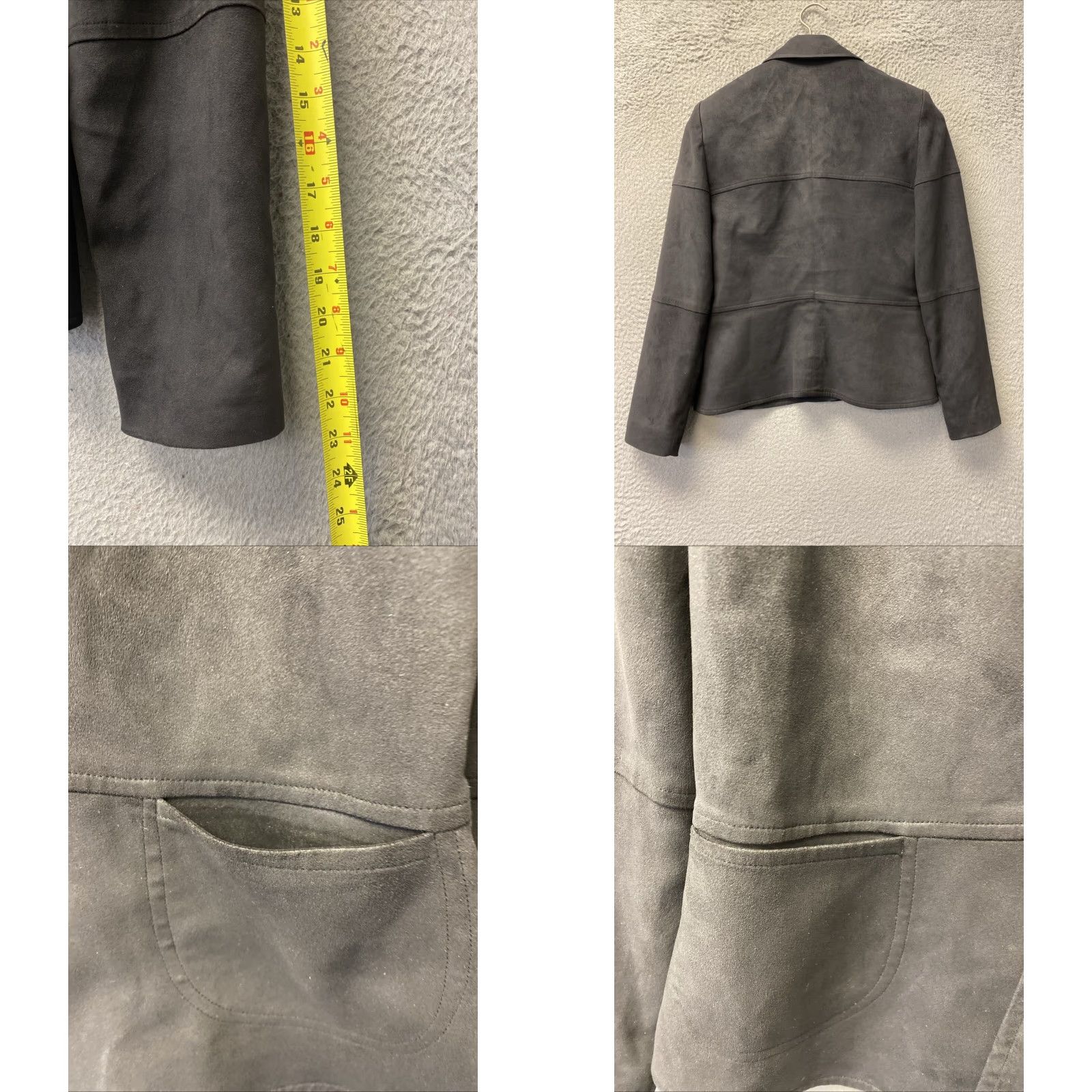 Vintage Le Chateau Womens Blazer Jacket Size M Black Woven Lined Career 125-1 Size M / US 6-8 / IT 42-44 - 8 Thumbnail