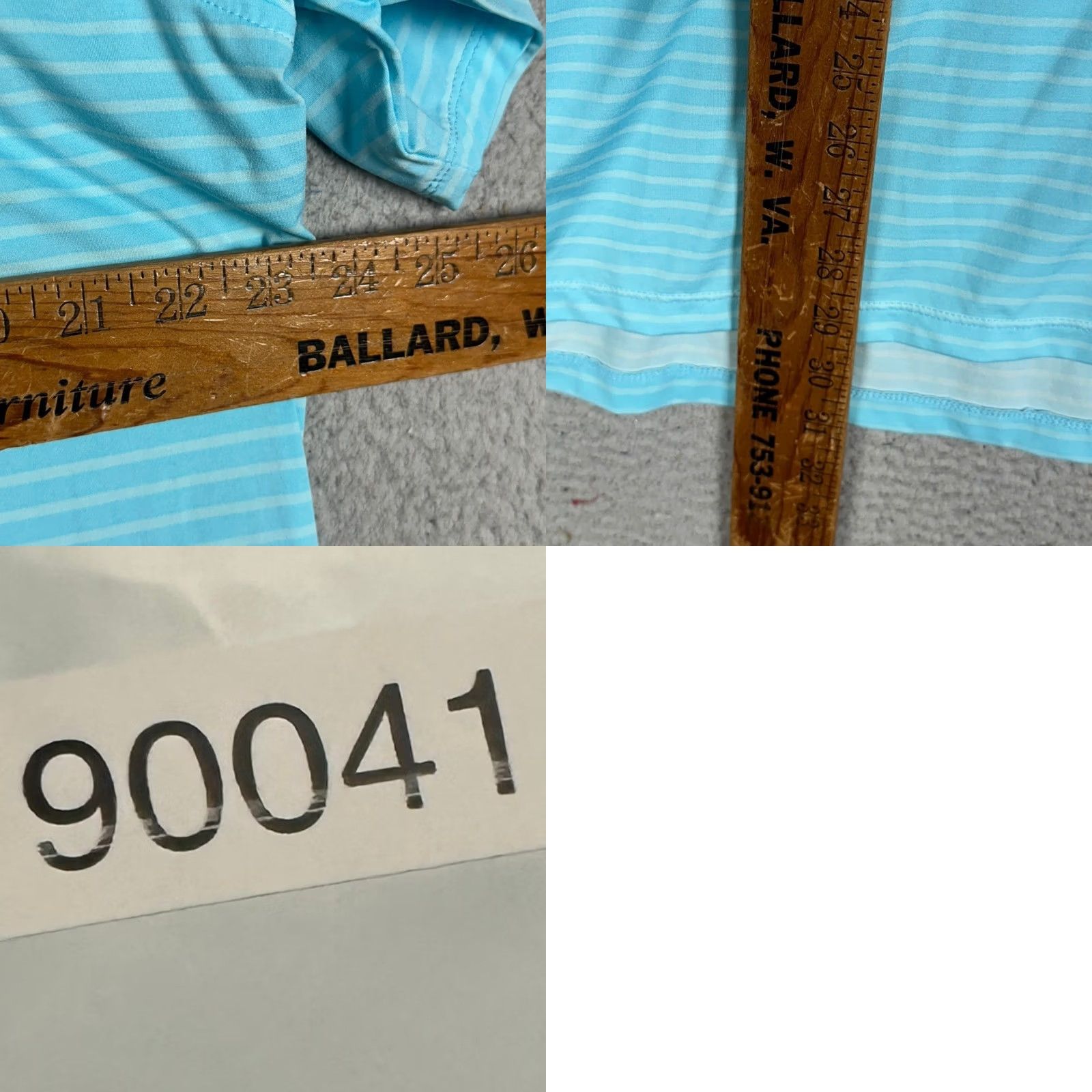 Vintage B. Draddy Sport Polo Shirt Men L Blue Stripe Shirt Golf Performance Stretch Size US L / EU 52-54 / 3 - 8 Thumbnail