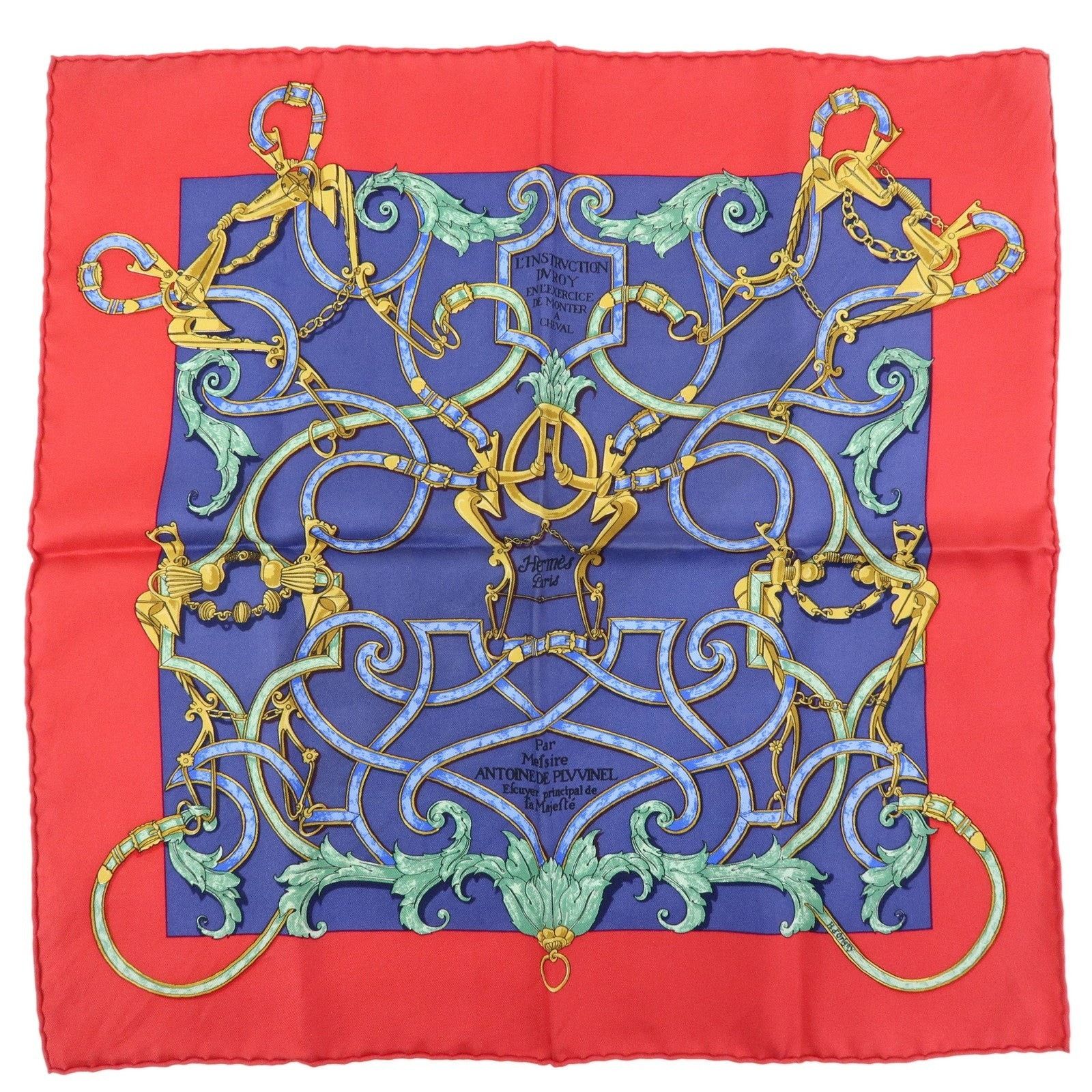 Hermes Hermes Carre 45 L'INSTRVCTION DV ROY Silk Scarf Red Size ONE SIZE - 1 Thumbnail