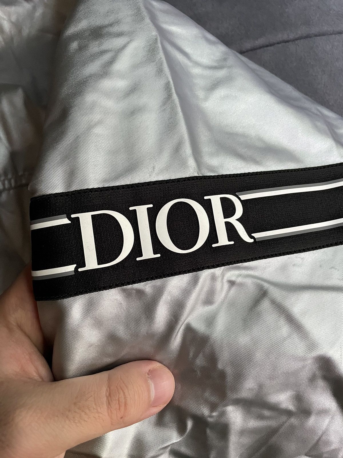 Dior Dior Silver Metallic Logo Hooded Jacket Size US L / EU 52-54 / 3 - 2 Thumbnail