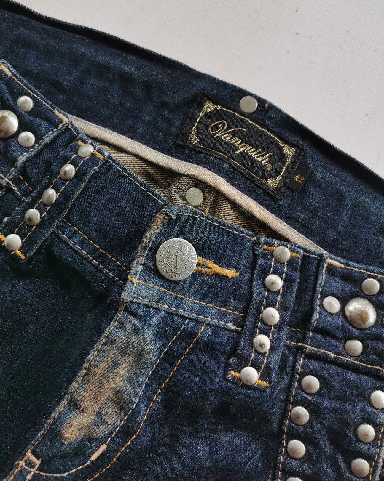 Vanquish Vanquish Mudwash Bootcut Distressed Jeans Size US 30 / EU 46 - 4 Thumbnail