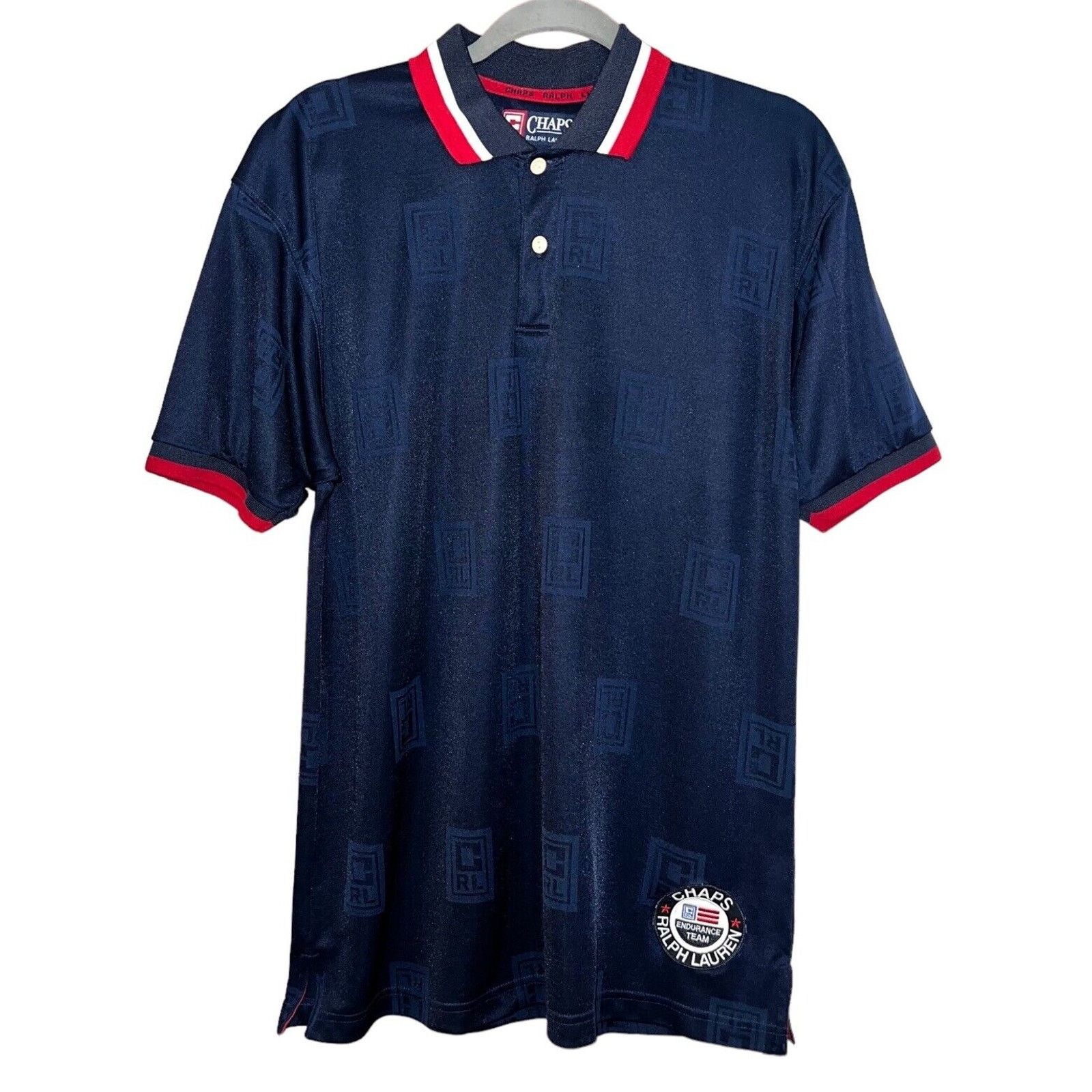 Ralph Lauren Vintage Men’s Chaps Ralph Lauren Polo Shirt Logo All Over Size US M / EU 48-50 / 2 - 1 Thumbnail