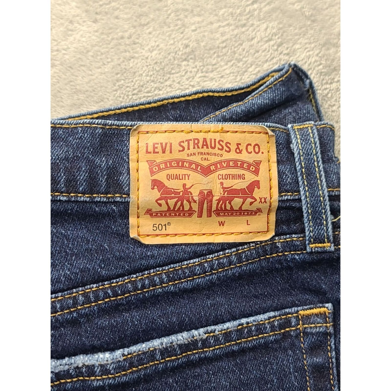 Levi's Levi's 501 XX Jeans Womens 30x26 Regular Fit Straight Dark Wash Button Fly Jeans Size 30" / US 8 / IT 44 - 2 Thumbnail