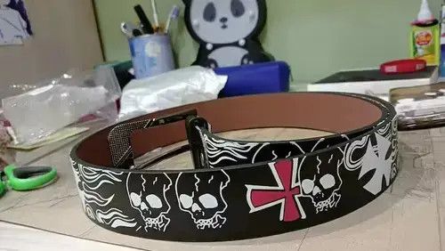 Other Skull Skeleton pattern pin buckle Belt Size ONE SIZE - 1 Thumbnail
