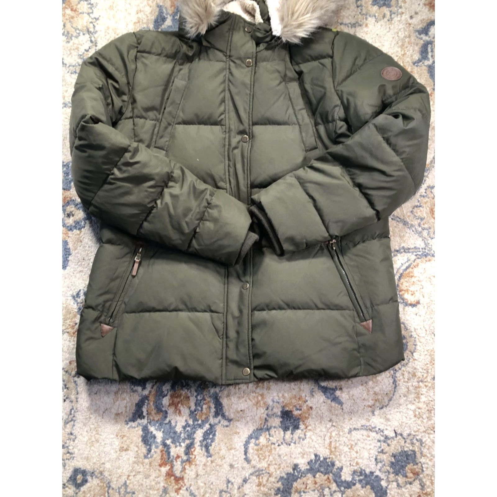 Ralph Lauren Lauren Ralph Lauren Jacket Womens XL Green Hooded Faux Fur Quilted Puffer Warm Size XL / US 12-14 / IT 48-50 - 5 Thumbnail