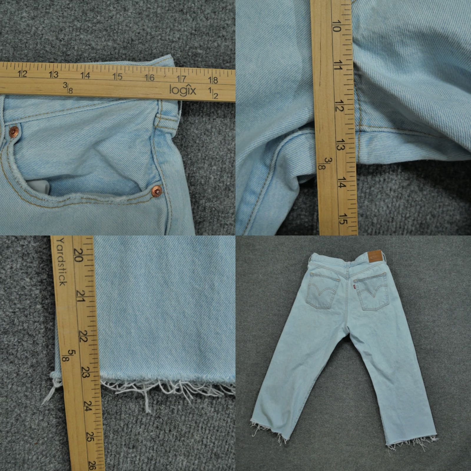 Levi's VINTAGE Levi's Jeans Women 32x27 Blue Distressed High Rise Relaxed Straight 5-Pocket Denim Pants Ladies Girls Mens Size 24" / US 00 / IT 34 - 9 Thumbnail